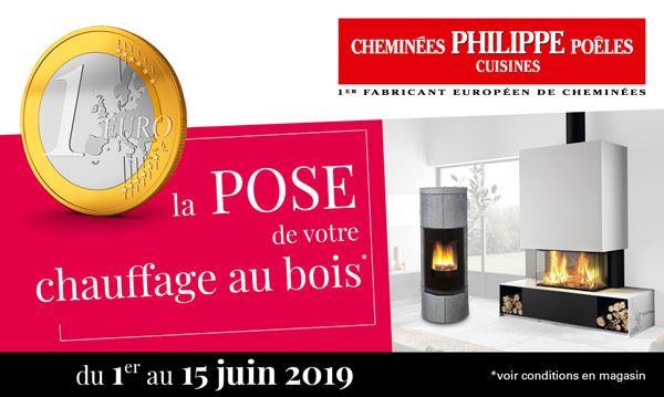 1€ LA POSE DE VOTRE CHAUFFAGE AU BOIS ...!