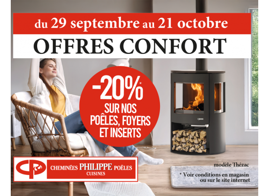 -20% sur nos poêles, foyers et inserts !